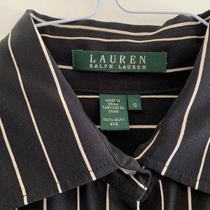 Lauren Ralph Lauren 100% Silk - Hidden Button Placket Shirt